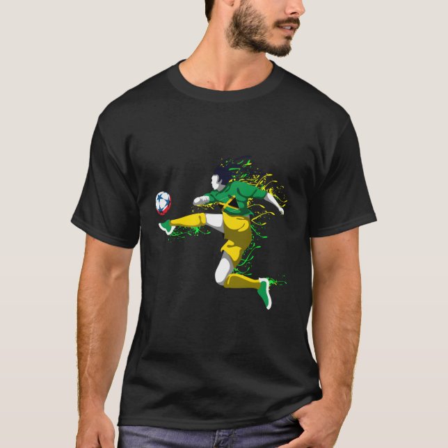 Jamaica Soccer Team Jamaican Flag Football Lover S T-Shirt (Front)