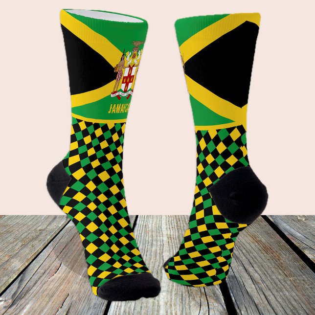 Jamaica Socks, Emblem, Jamaican flag fashion Socks (Creator Uploaded)