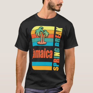 Jamaica Spring Break High School Retro Beach Graph T-Shirt
