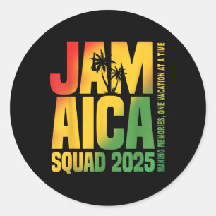 Jamaica Squad 2025 Graduation Trip Family Vacation Classic Round Sticker