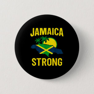 Jamaica Strong I Love Jamaican Flag Heart Women Me 6 Cm Round Badge