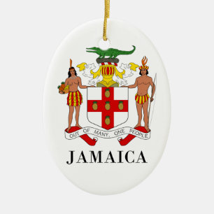 JAMAICA - symbol/coat of arms/flag/colours/emblem Ceramic Tree Decoration