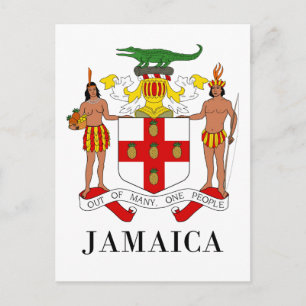 JAMAICA - symbol/coat of arms/flag/colours/emblem Postcard