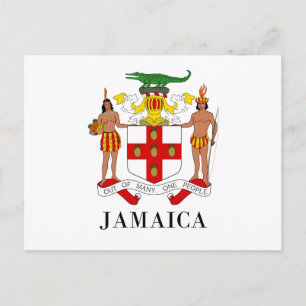 JAMAICA - symbol/coat of arms/flag/colours/emblem Postcard