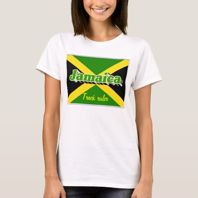 Jamaica t-shirts-track ruler T-Shirt (Front)