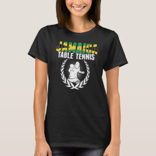Jamaica Table Tennis Jamaican Ping Pong Supporte T-Shirt