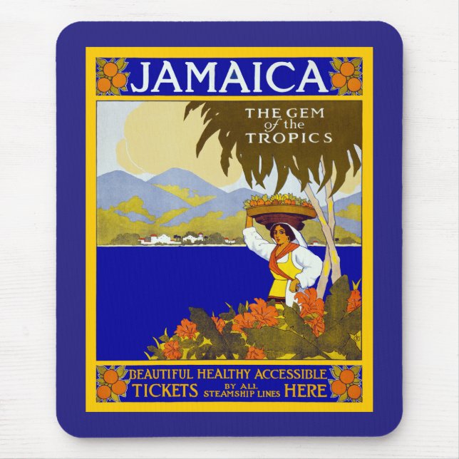 Jamaica ~ The Gem of the Tropics Mouse Mat (Front)