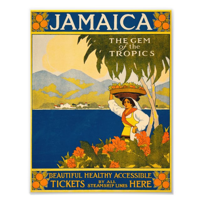 Jamaica, the gem of the tropics photo print (Front)