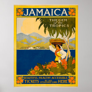 Jamaica, the gem of the tropics poster