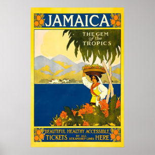 Jamaica The Gem of the Tropics POSTER PRINT A5-A1
