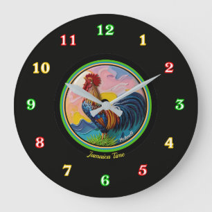 Jamaica Time Large Clock