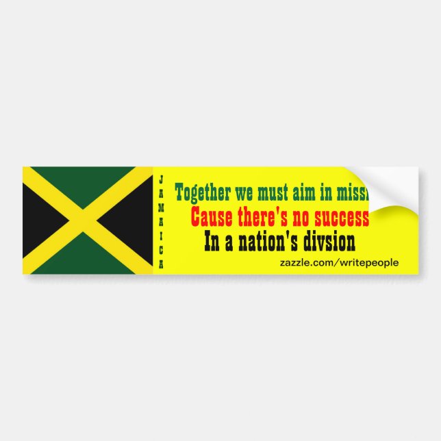 Jamaica togetherness bumper stickers (Front)
