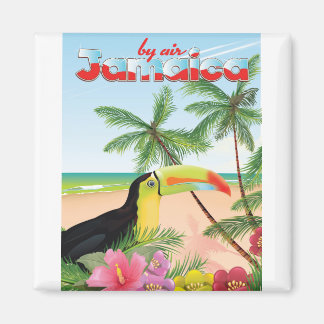 Jamaica toucan beach poster magnet