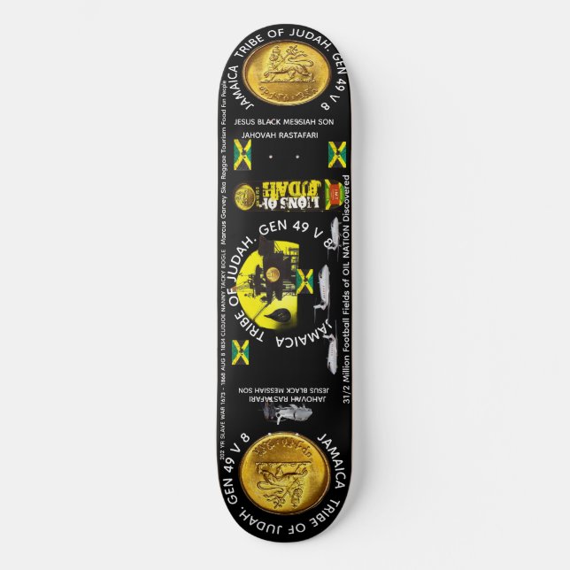 JAMAICA TRIBE OF JUDAH Skateboard (Front)