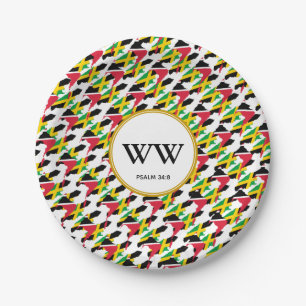 JAMAICA TRINIDAD Dual Heritage Party Paper Plate