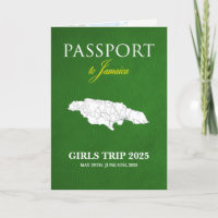 Jamaica Trip Folded Passport Itinerary