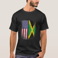 Jamaica Usa Flag Jamaican Roots American Born Amer