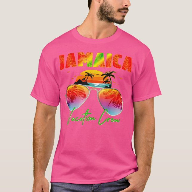 Jamaica Vacation Crew Beach Sun Sand Group Matchin T-Shirt (Front)
