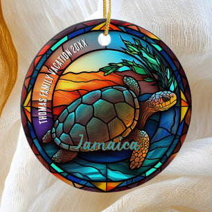 Jamaica Vacation Souvenir Ceramic Tree Decoration