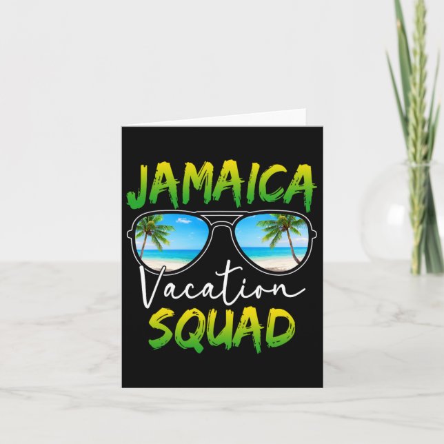 Jamaica Vacation Squad 2025 Matching Group Family  Card (Front)
