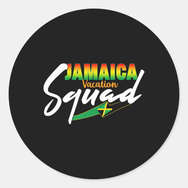 Jamaica Vacation Squad 2025 Matching Group Family  Classic Round Sticker (Front)