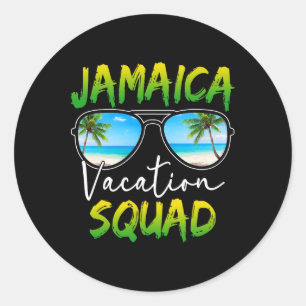 Jamaica Vacation Squad 2025 Matching Group Family  Classic Round Sticker