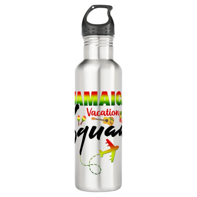 Jamaica Vacation Squad Group Matching Reggae  710 Ml Water Bottle (Front)