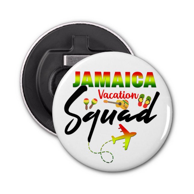 Jamaica Vacation Squad Group Matching Reggae   Bottle Opener (Front)