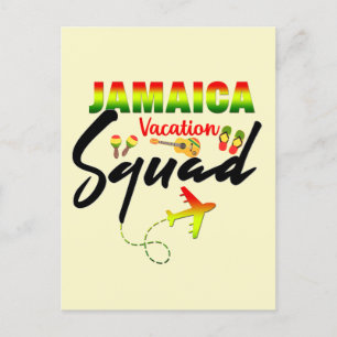 Jamaica Vacation Squad Group Matching Reggae  Postcard