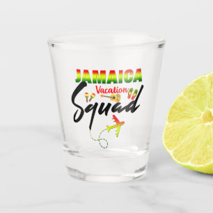 Jamaica Vacation Squad Group Matching Reggae Shot Glass