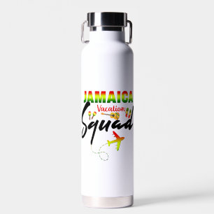 Jamaica Vacation Squad Group Matching Reggae  Water Bottle