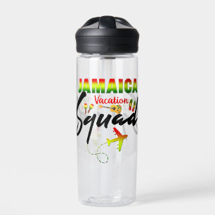 Jamaica Vacation Squad Group Matching Reggae   Water Bottle