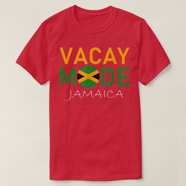 Jamaica Vacay Mode Cruise Vacation Group Matching  T-Shirt (Design Front)