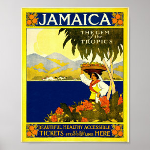 JAMAICA VINTAGE DESIGN POSTER