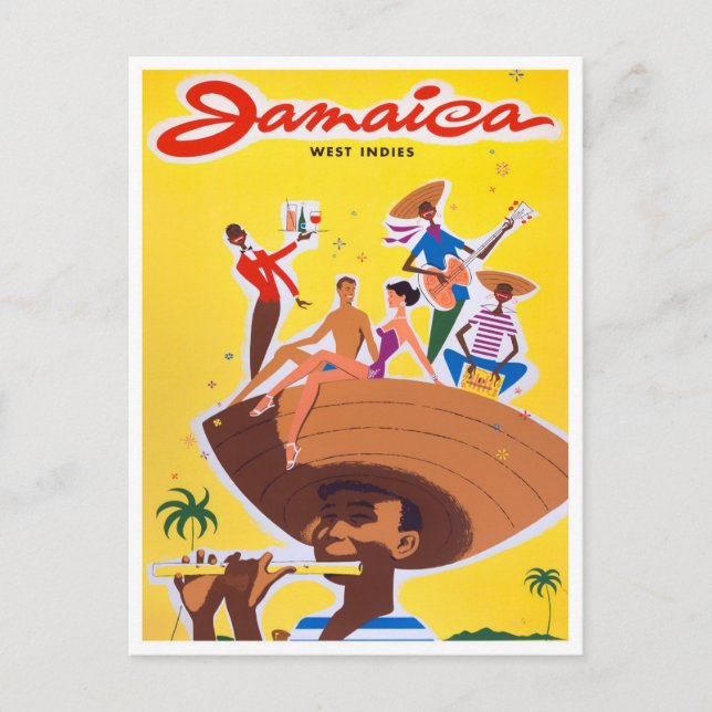 Jamaica vintage travel postcard (Front)
