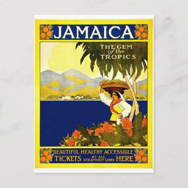 Jamaica Vintage Travel Postcard (Front)