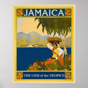 Jamaica Vintage  Travel Poster