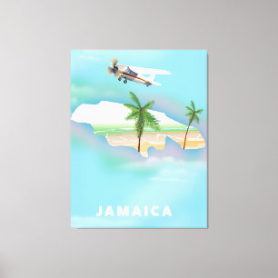 Jamaica Vintage travel poster Canvas Print