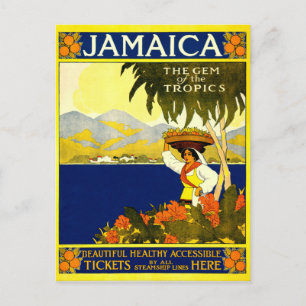 Jamaica, Vintage Travel Poster Holiday Postcard