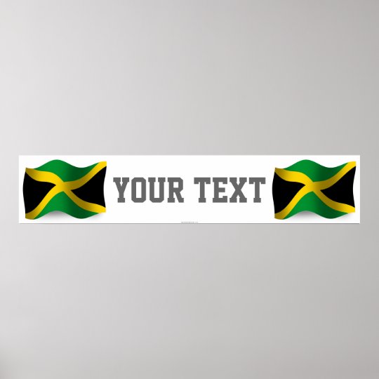 Jamaica Waving Flag Banner Poster Zazzle.co.uk
