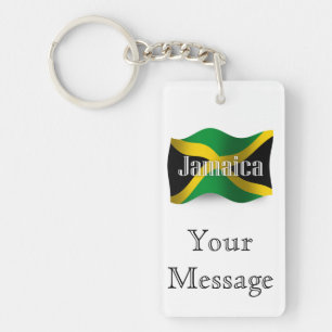 Jamaica Waving Flag Key Ring