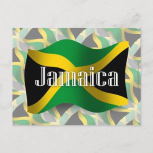 Jamaica Waving Flag Postcard