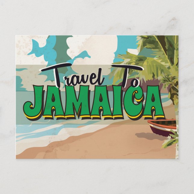 Jamaica Wedding Vintage Travel poster Postcard (Front)