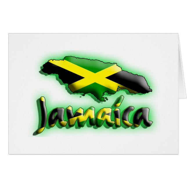 Jamaica with flag title (Front Horizontal)