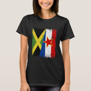 Jamaica Yugoslavia Half Flag Jamaican Yugoslavian  T-Shirt
