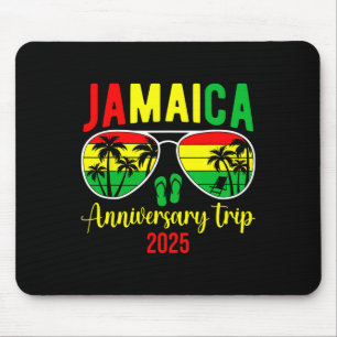 Jamaicaa Anniversary Trip 2025 Matching Couple Vac Mouse Mat
