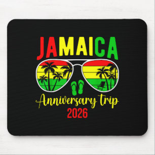 Jamaicaa Anniversary Trip 2026 Matching Couple Vac Mouse Mat
