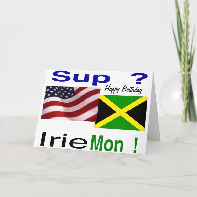 Jamaican american birthday card (Front)
