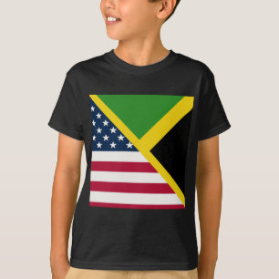 Jamaican American Flag   Jamaica United States T-Shirt
