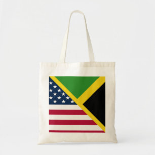 Jamaican American Flag   Jamaica United States Tote Bag